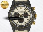 Daytona DIW Carbon Case DIWF Edition Cream/Brown Dial on White Nylon Strap A7750 - Görsel 4