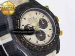 Daytona DIW Carbon Case DIWF Edition Cream/Brown Dial on White Nylon Strap A7750 - Görsel 5