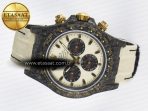 Daytona DIW Carbon Case DIWF Edition Cream/Brown Dial on White Nylon Strap A7750 - Görsel 9