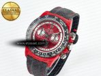 Daytona DIW Carbon DIWF 1:1 Best Edition Red Dial on Gray Nylon Strap SH7750 - Görsel 2
