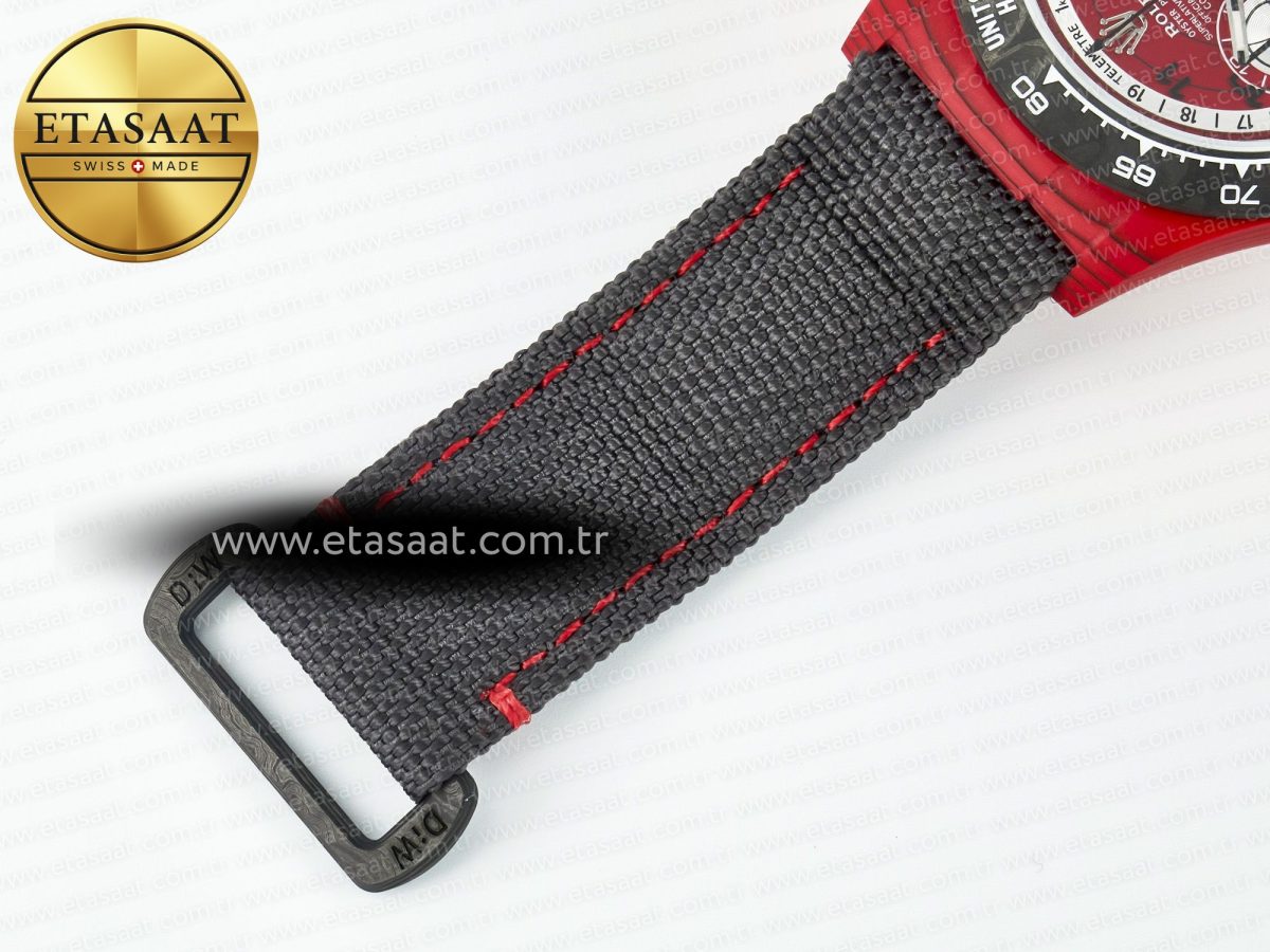 Daytona DIW Carbon DIWF 1:1 Best Edition Red Dial on Gray Nylon Strap SH7750 - Görsel 21