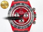Daytona DIW Carbon DIWF 1:1 Best Edition Red Dial on Gray Nylon Strap SH7750 - Görsel 4