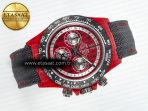 Daytona DIW Carbon DIWF 1:1 Best Edition Red Dial on Gray Nylon Strap SH7750 - Görsel 8