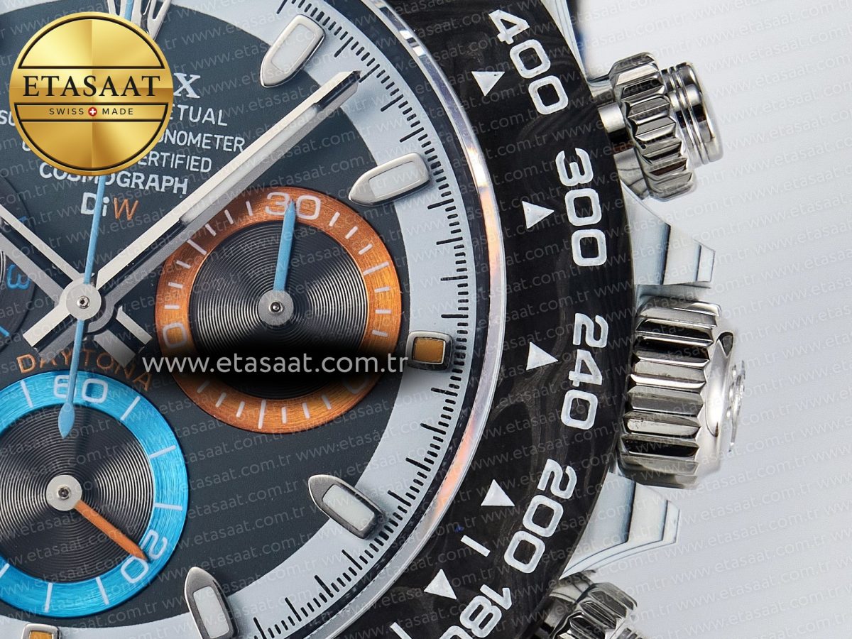 Daytona DIW Carbon N6F 1:1 Best Edition Gray Dial on Black Nylon Strap SA4130 - Görsel 12