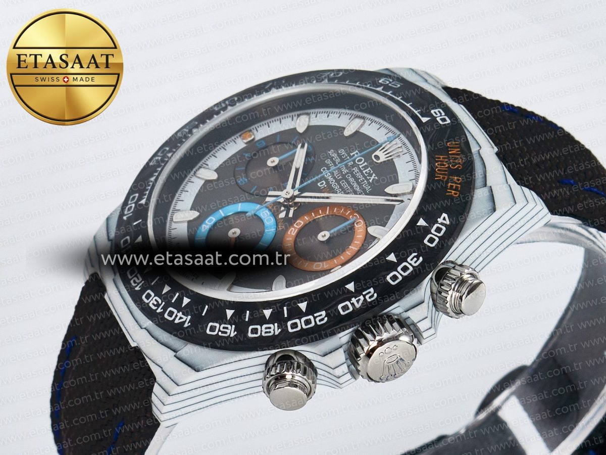 Daytona DIW Carbon N6F 1:1 Best Edition Gray Dial on Black Nylon Strap SA4130 - Görsel 6