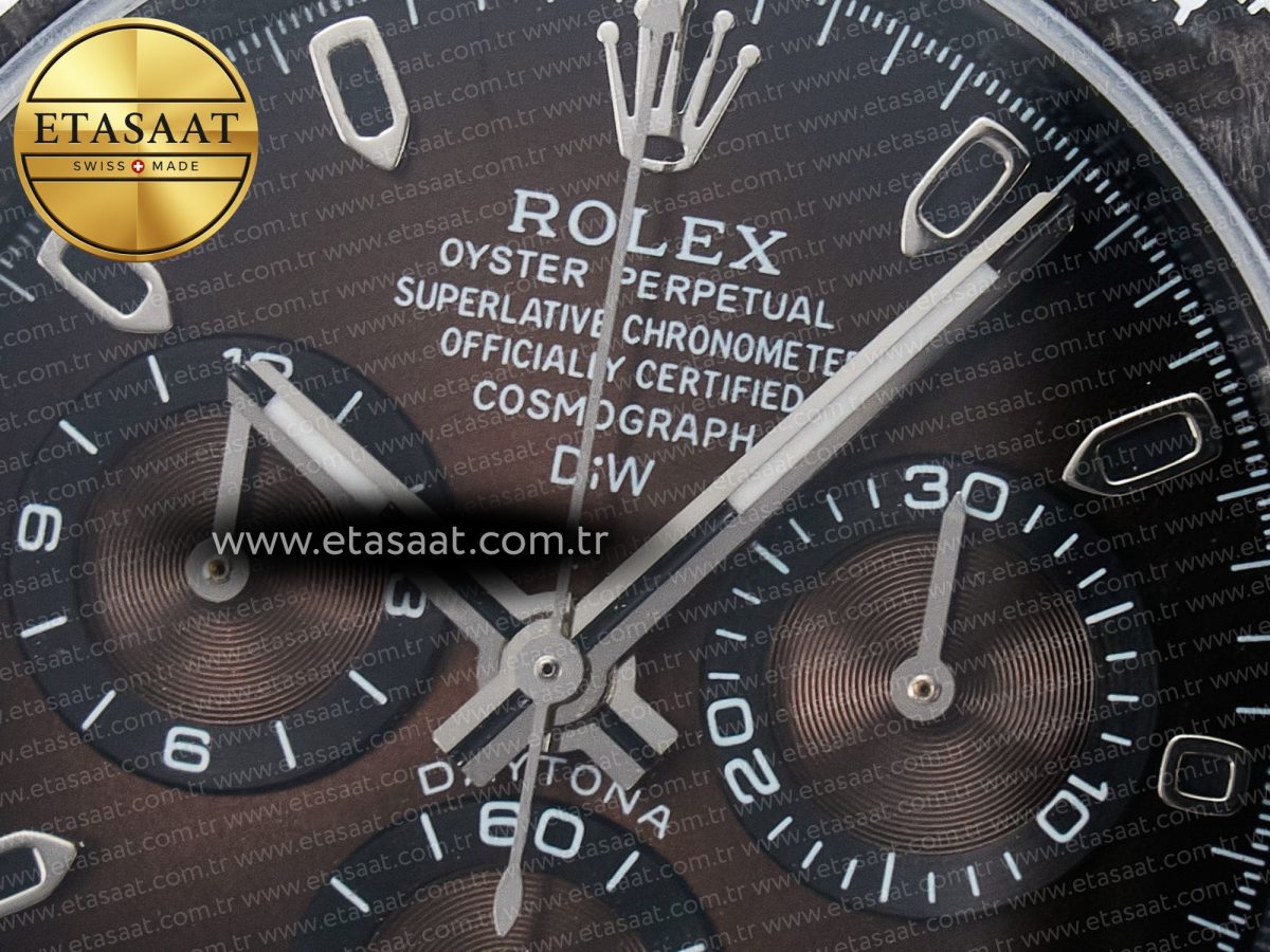 Daytona DIW Carbon/SS Case and Bezel DIWF Edition Brown Dial on Brown Nylon Strap A7750 - Görsel 11