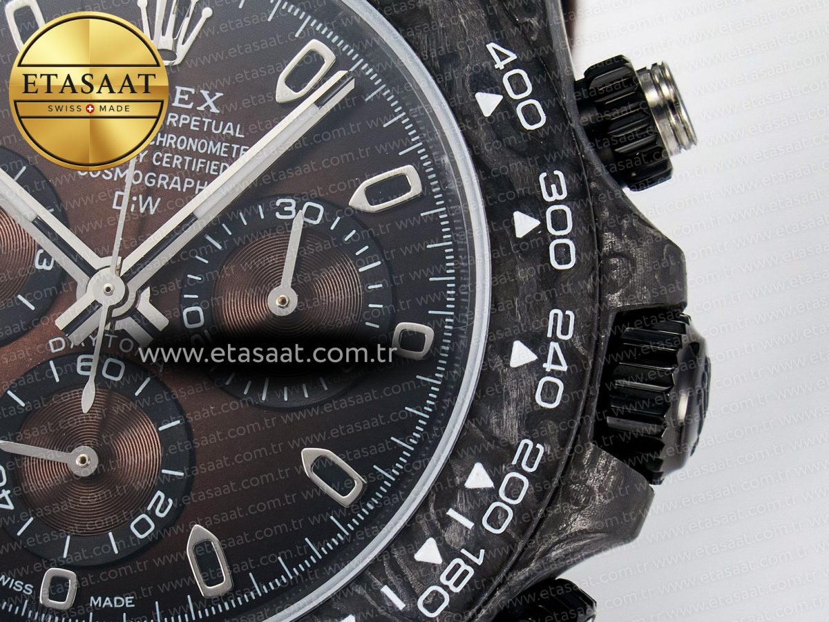 Daytona DIW Carbon/SS Case and Bezel DIWF Edition Brown Dial on Brown Nylon Strap A7750 - Görsel 12