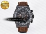 Daytona DIW Carbon/SS Case and Bezel DIWF Edition Brown Dial on Brown Nylon Strap A7750 - Görsel 3