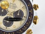 Daytona DIW “DESERT EAGLE” White Carbon DIWF 1:1 Best Edition Cream/Brown Dial on Brown Nylon Strap SH4130 - Görsel 12