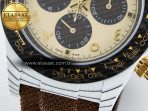 Daytona DIW “DESERT EAGLE” White Carbon DIWF 1:1 Best Edition Cream/Brown Dial on Brown Nylon Strap SH4130 - Görsel 13