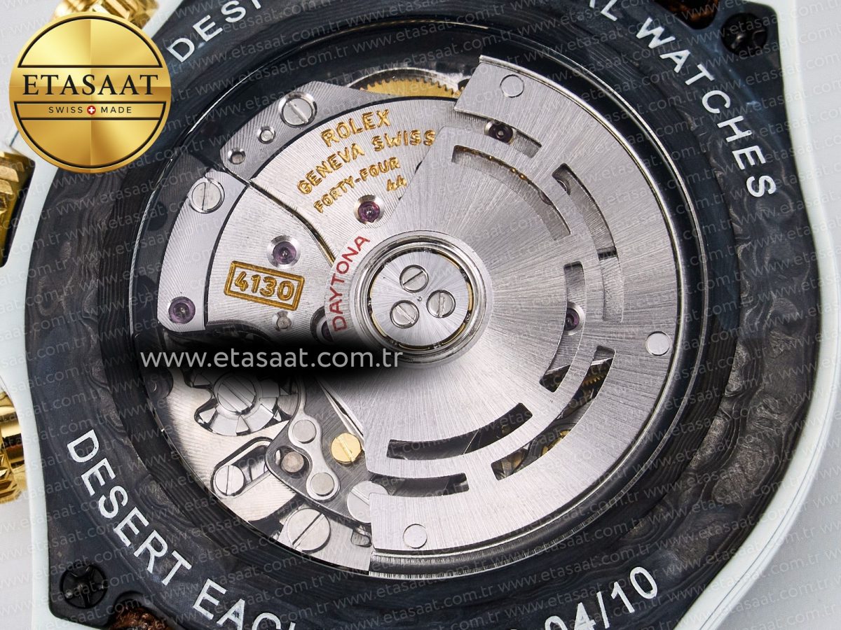 Daytona DIW “DESERT EAGLE” White Carbon DIWF 1:1 Best Edition Cream/Brown Dial on Brown Nylon Strap SH4130 - Görsel 20