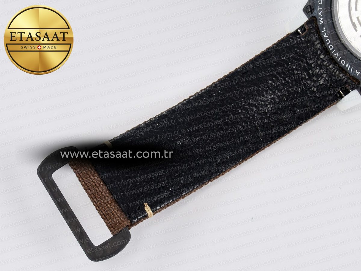 Daytona DIW “DESERT EAGLE” White Carbon DIWF 1:1 Best Edition Cream/Brown Dial on Brown Nylon Strap SH4130 - Görsel 25