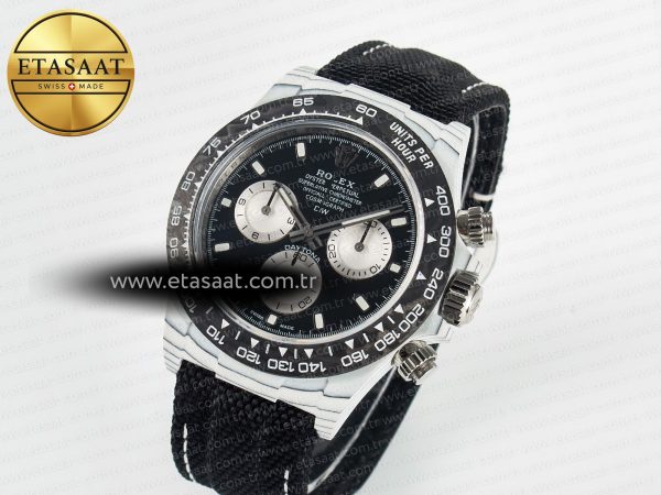 Daytona DIW White Carbon Case N6F Edition Black/White Dial on Black Nylon Strap A4130