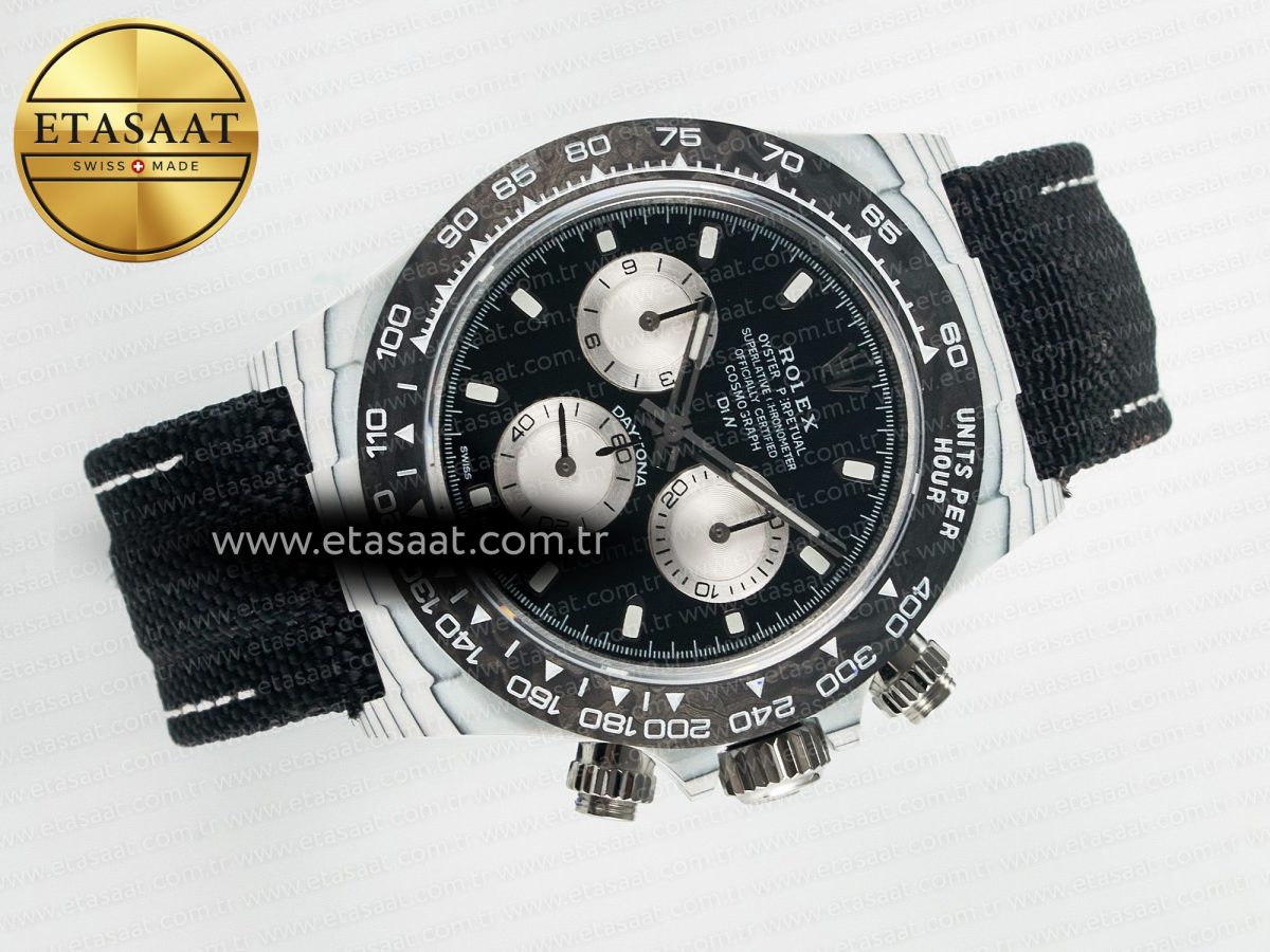 Daytona DIW White Carbon Case N6F Edition Black/White Dial on Black Nylon Strap A4130 - Görsel 8