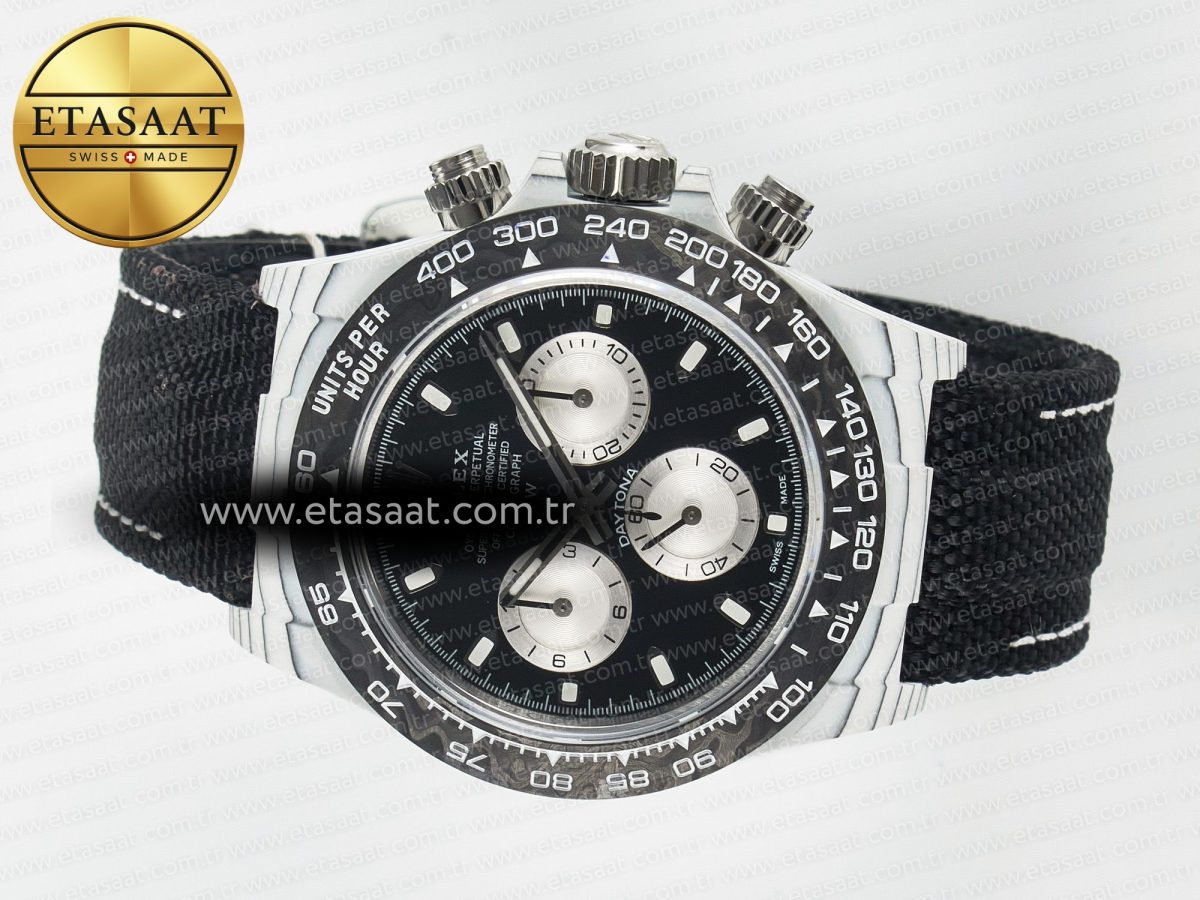 Daytona DIW White Carbon Case N6F Edition Black/White Dial on Black Nylon Strap A4130 - Görsel 9