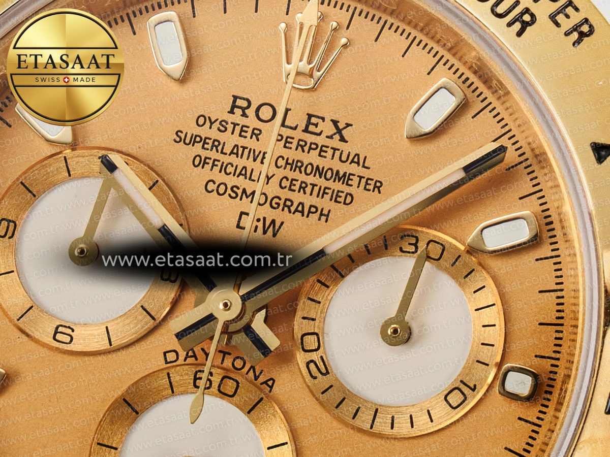 Daytona DIW White Carbon Case YG Bezel DIWF Edition YG Dial on Brown Leather Strap A7750 - Görsel 11