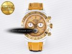 Daytona DIW White Carbon Case YG Bezel DIWF Edition YG Dial on Brown Leather Strap A7750 - Görsel 3