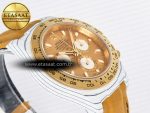 Daytona DIW White Carbon Case YG Bezel DIWF Edition YG Dial on Brown Leather Strap A7750 - Görsel 7