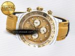 Daytona DIW White Carbon Case YG Bezel DIWF Edition YG Dial on Brown Leather Strap A7750 - Görsel 9