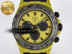 Daytona DIW Yellow Carbon Case DIWF Edition Black/White Dial on Black Nylon Strap A7750 - Görsel 4