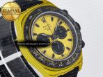 Daytona DIW Yellow Carbon Case DIWF Edition Black/White Dial on Black Nylon Strap A7750 - Görsel 5
