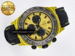 Daytona DIW Yellow Carbon Case DIWF Edition Black/White Dial on Black Nylon Strap A7750 - Görsel 6