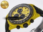 Daytona DIW Yellow Carbon Case DIWF Edition Black/White Dial on Black Nylon Strap A7750 - Görsel 9