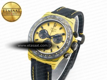 Daytona DIW Yellow Carbon N6F 1:1 Best Edition Yellow/Black Dial on Black Nylon Strap SA4130 V2