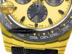 Daytona DIW Yellow Carbon N6F 1:1 Best Edition Yellow/Black Dial on Black Nylon Strap SA4130 V2 - Görsel 13