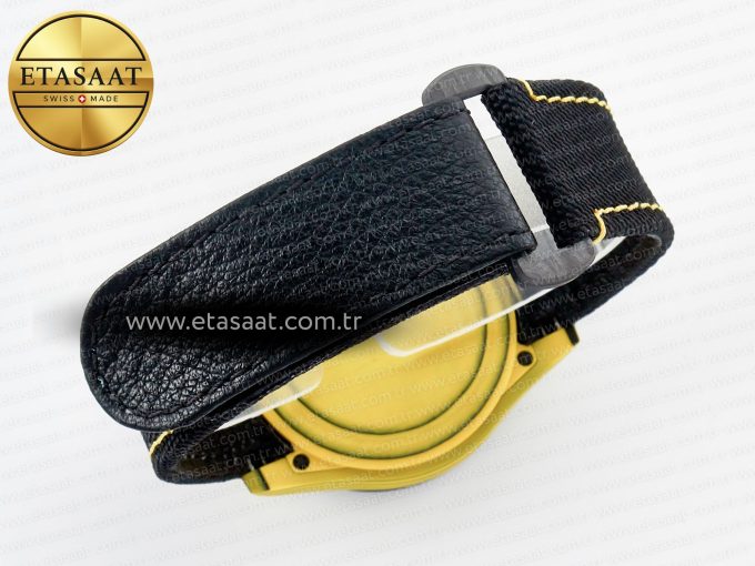 Daytona DIW Yellow Carbon N6F 1:1 Best Edition Yellow/Black Dial on Black Nylon Strap SA4130 V2 - Görsel 17