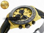Daytona DIW Yellow Carbon N6F 1:1 Best Edition Yellow/Black Dial on Black Nylon Strap SA4130 V2 - Görsel 6