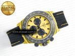 Daytona DIW Yellow Carbon N6F 1:1 Best Edition Yellow/Black Dial on Black Nylon Strap SA4130 V2 - Görsel 8