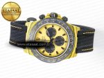 Daytona DIW Yellow Carbon N6F 1:1 Best Edition Yellow/Black Dial on Black Nylon Strap SA4130 V2 - Görsel 9