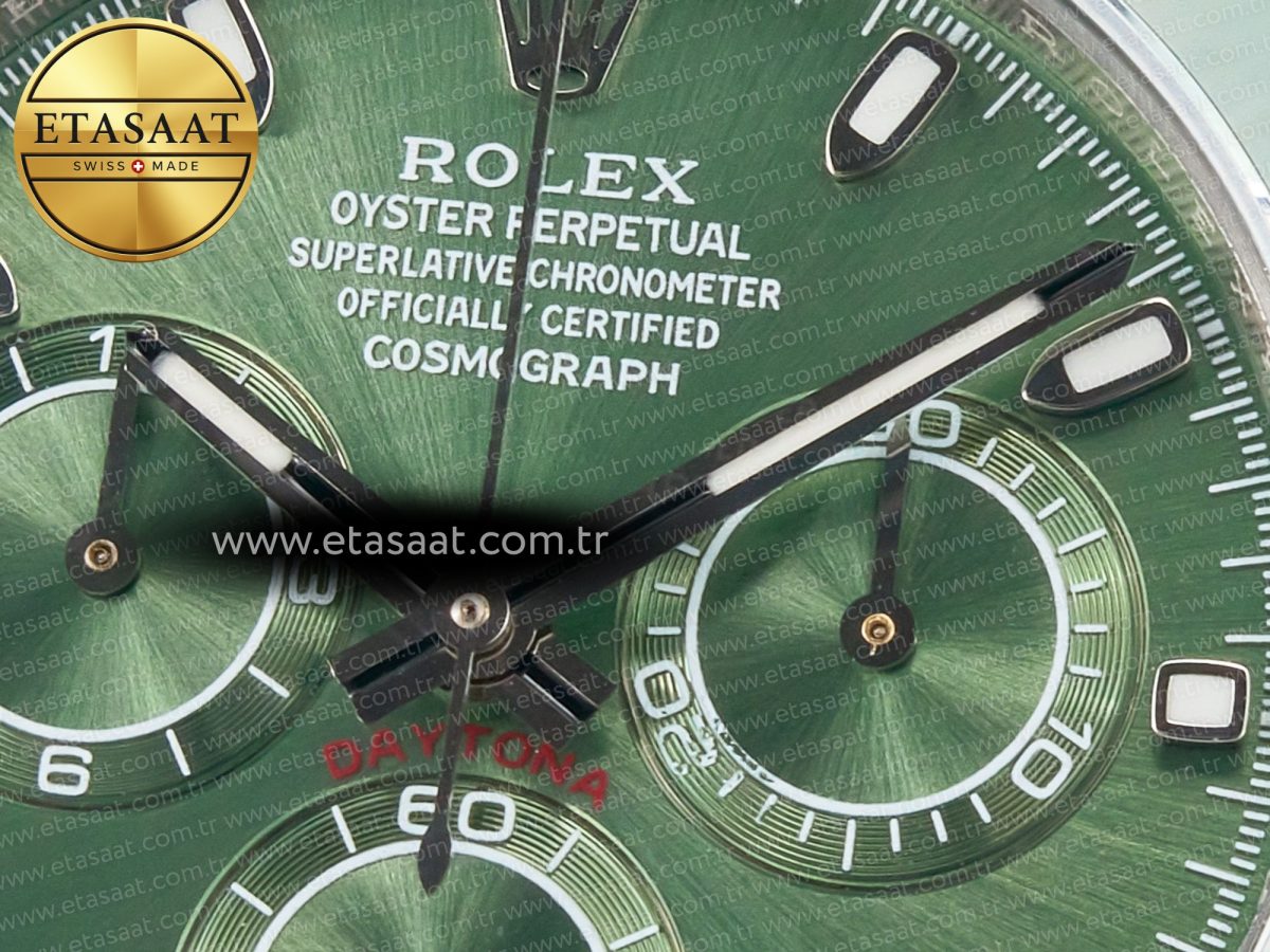 Daytona Green Ceramic Bezel Noob Best Edition Green Dial on SS Oyster Bracelet SA4130 - Görsel 10
