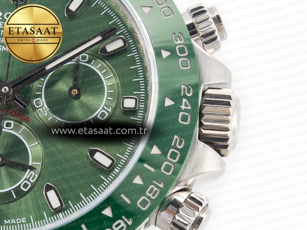 Daytona Green Ceramic Bezel Noob Best Edition Green Dial on SS Oyster Bracelet SA4130 - Görsel 11