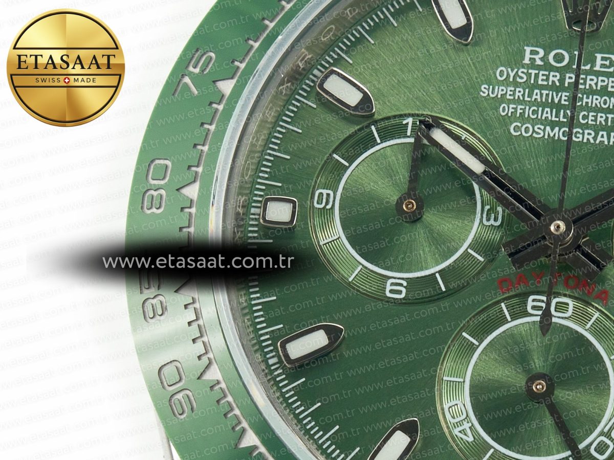 Daytona Green Ceramic Bezel Noob Best Edition Green Dial on SS Oyster Bracelet SA4130 - Görsel 13