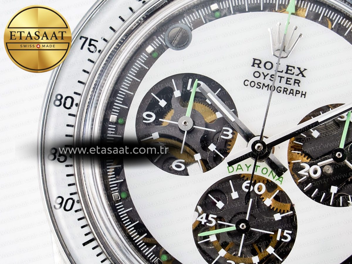 Daytona SS ADGF Best Edition White Skeleton Dial on SS Bracelet SA4130 - Görsel 10