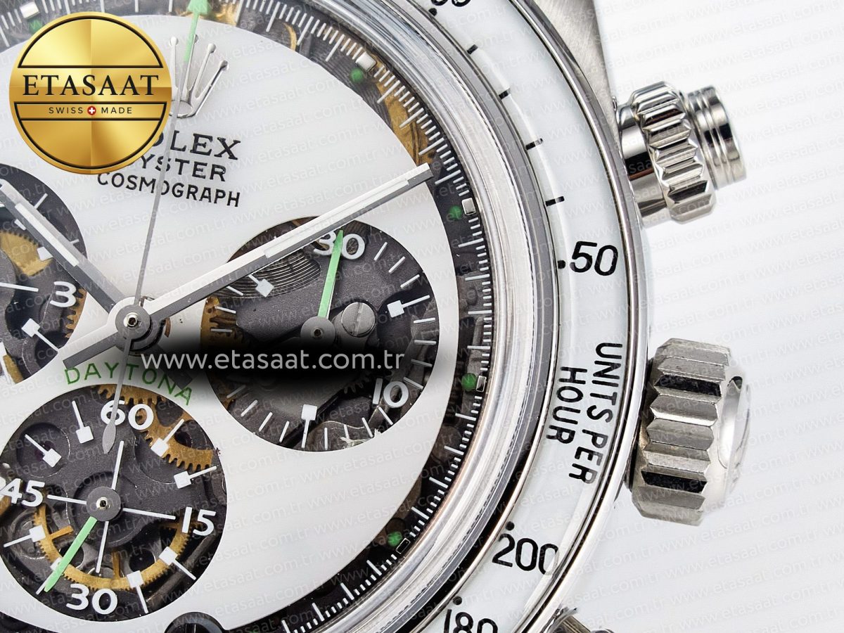 Daytona SS ADGF Best Edition White Skeleton Dial on SS Bracelet SA4130 - Görsel 12