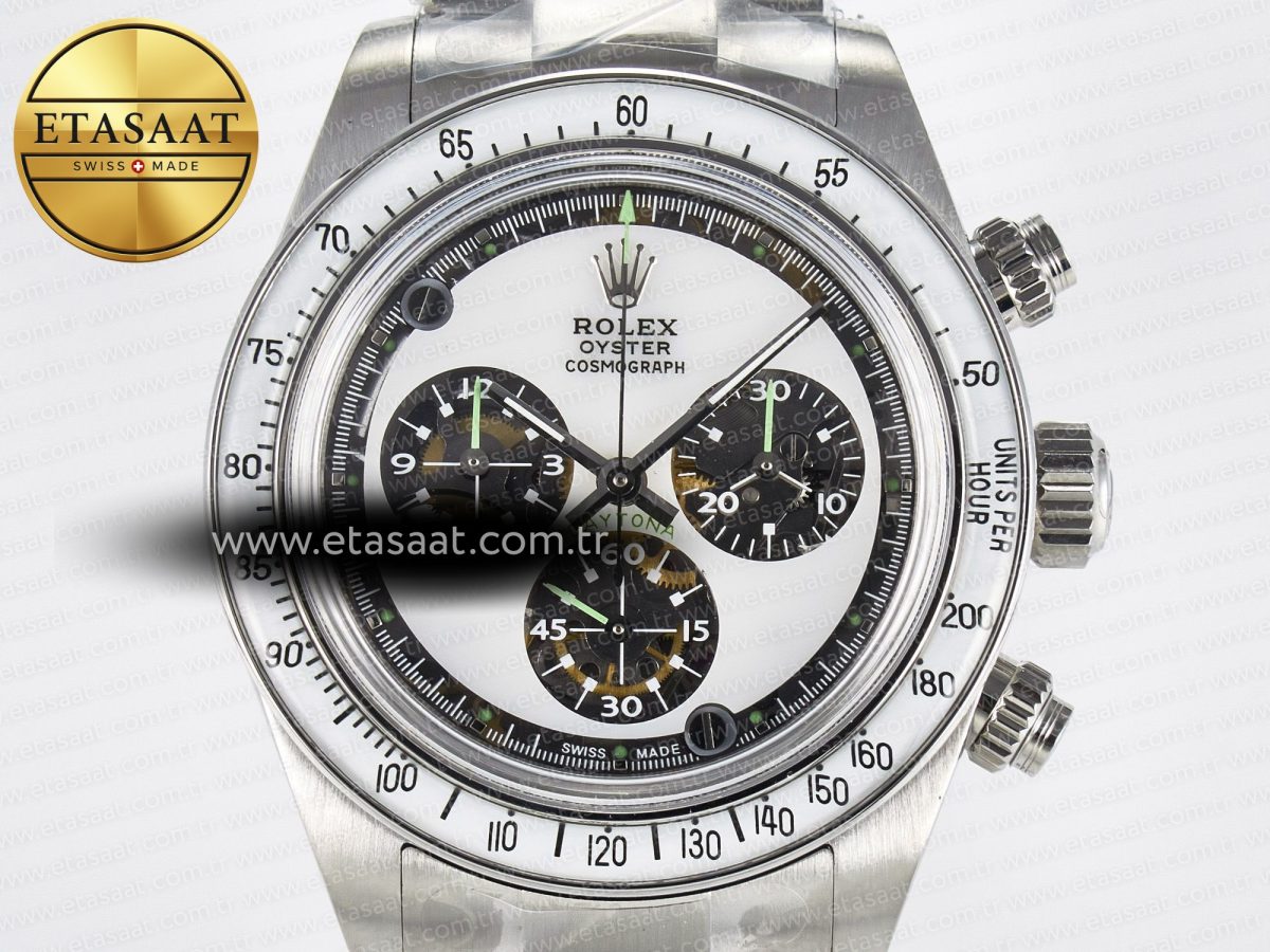 Daytona SS ADGF Best Edition White Skeleton Dial on SS Bracelet SA4130 - Görsel 4