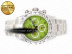 Daytona SS Bezel Noob Best Edition Green Dial Numbers Markers on SS Oyster Bracelet SA4130 - Görsel 9