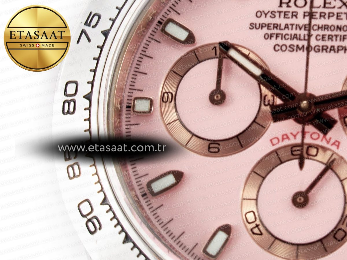 Daytona SS Bezel Noob Best Edition Pink Dial on SS Oyster Bracelet SA4130 - Görsel 12