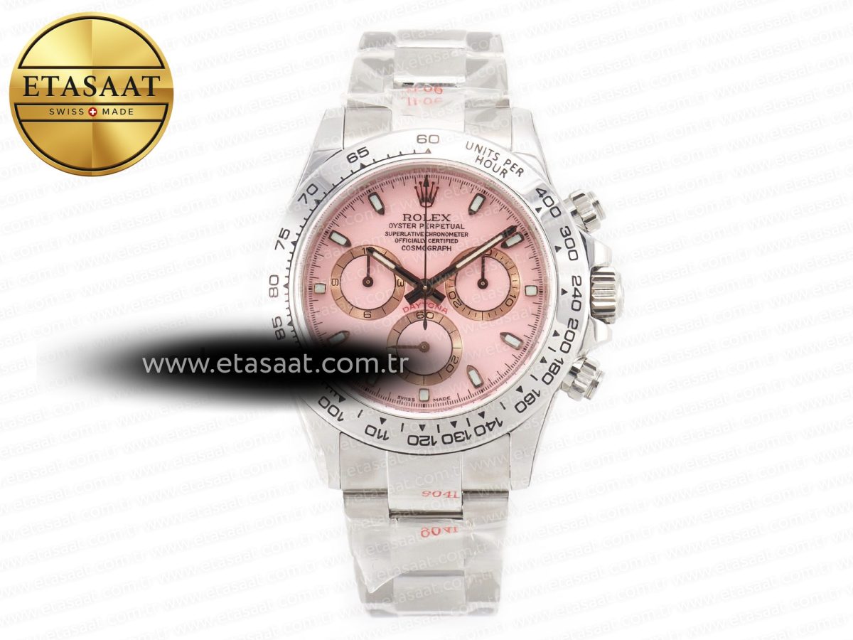 Daytona SS Bezel Noob Best Edition Pink Dial on SS Oyster Bracelet SA4130 - Görsel 3