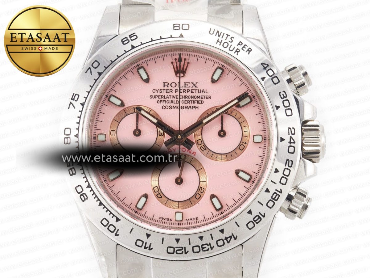 Daytona SS Bezel Noob Best Edition Pink Dial on SS Oyster Bracelet SA4130 - Görsel 4