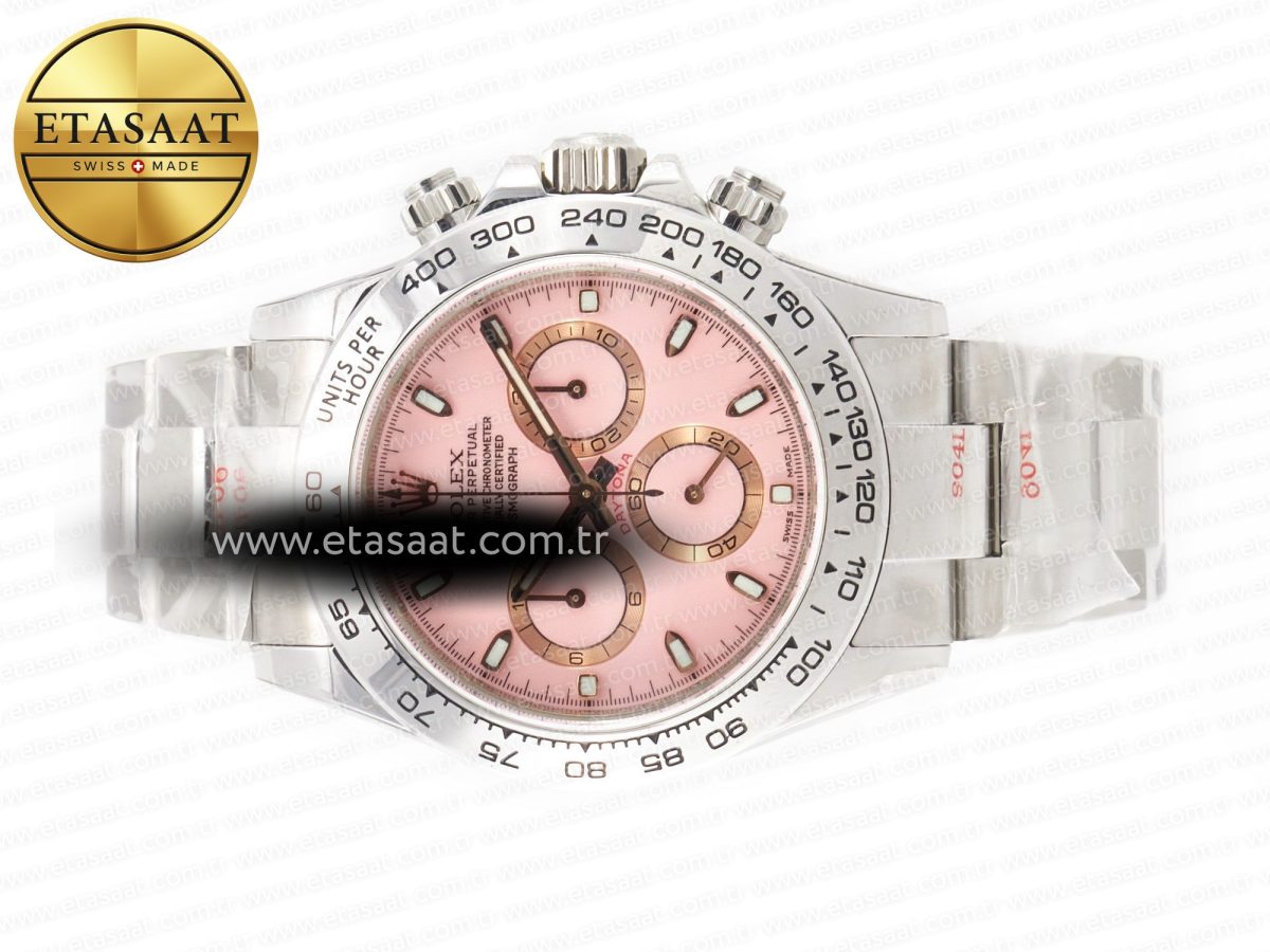 Daytona SS Bezel Noob Best Edition Pink Dial on SS Oyster Bracelet SA4130 - Görsel 9