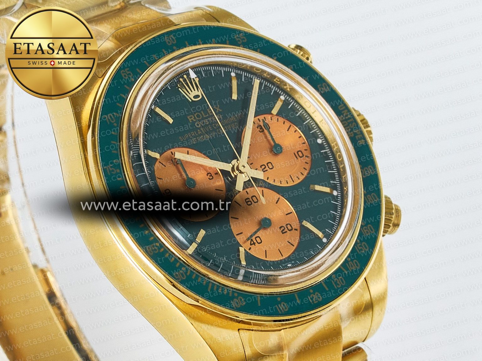 Daytona YG ADGF Best Edition Green/YG Dial on YG Bracelet A7750 - Görsel 5