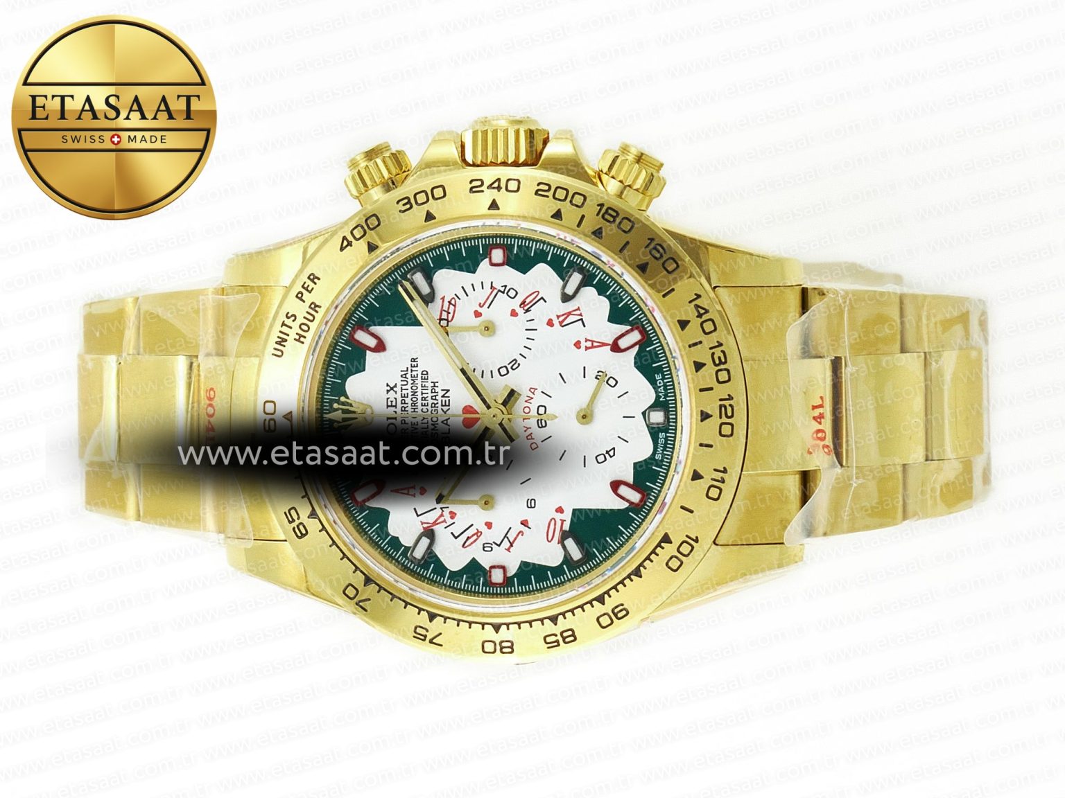 Daytona YG Noob Best Edition Green/White Dial on YG Oyster Bracelet SA4130 - Görsel 9