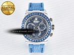 Daytona ZIF REMOULD White Carbon GETF Best Edition Blue Skeleton Dial Blue Diamonds Bezel on Blue Nylon Strap DD4802 - Görsel 3
