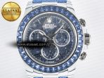 Daytona ZIF REMOULD White Carbon GETF Best Edition Blue Skeleton Dial Blue Diamonds Bezel on Blue Nylon Strap DD4802 - Görsel 4