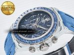Daytona ZIF REMOULD White Carbon GETF Best Edition Blue Skeleton Dial Blue Diamonds Bezel on Blue Nylon Strap DD4802 - Görsel 6