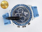 Daytona ZIF REMOULD White Carbon GETF Best Edition Blue Skeleton Dial Blue Diamonds Bezel on Blue Nylon Strap DD4802 - Görsel 8